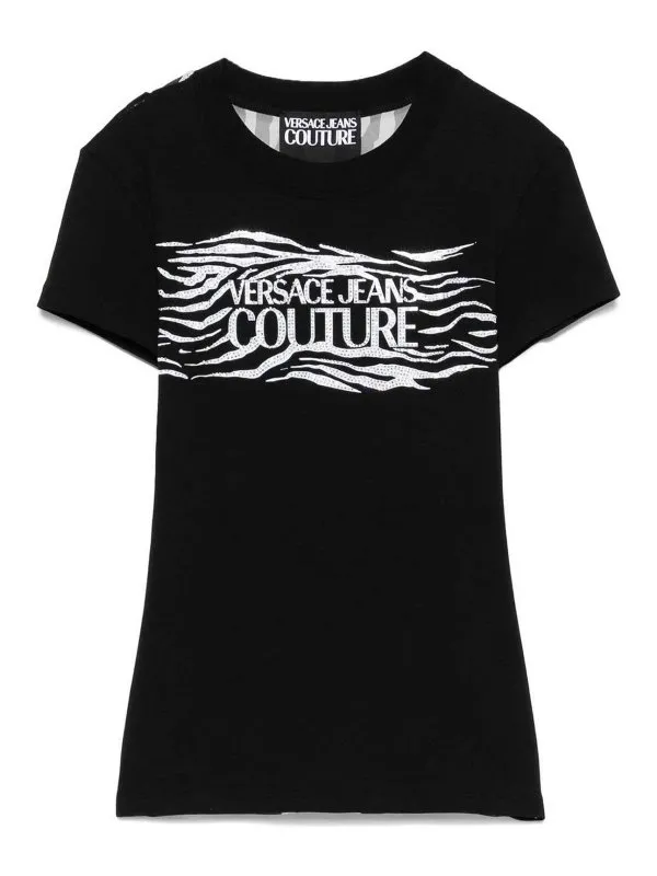 Versace Jeans T-Shirt - Blanc - Blanc - Femme | 78HAH606JS439L01