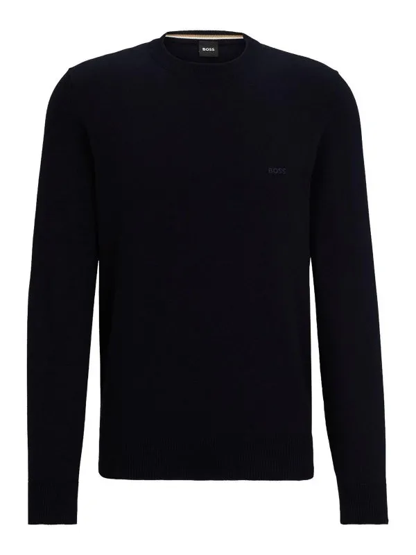 Hugo Boss Pull Col Rond - Bleu - Bleu - Homme | 50506023PACAS404