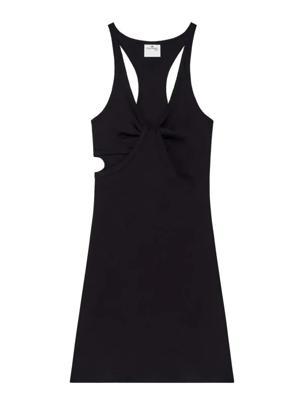 Courreges Robe Courte - Noir - Noir - Femme | 225JRO641JS01949999