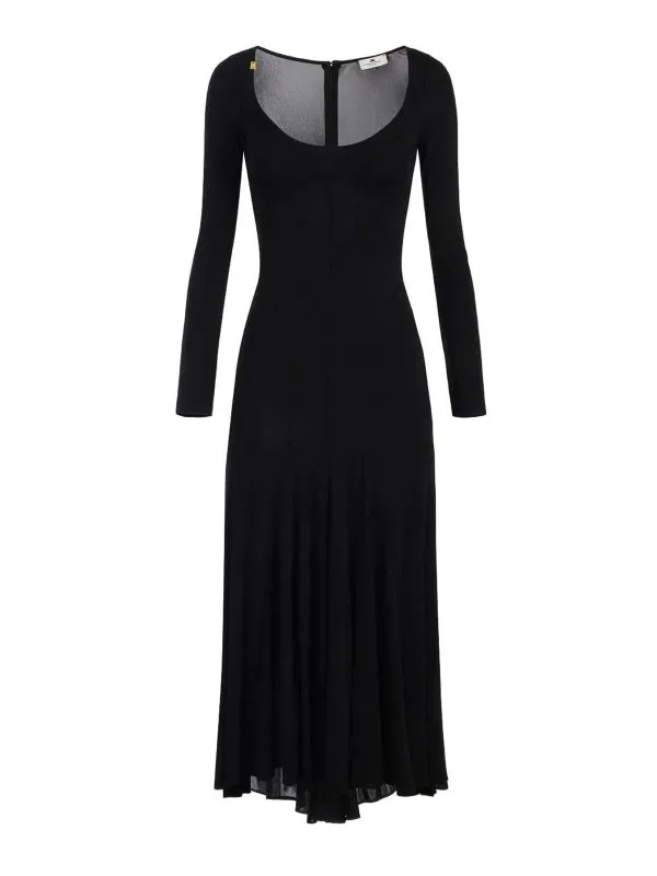 Elisabetta Franchi Robe Au Genou - Noir - Noir | AB80152E2110