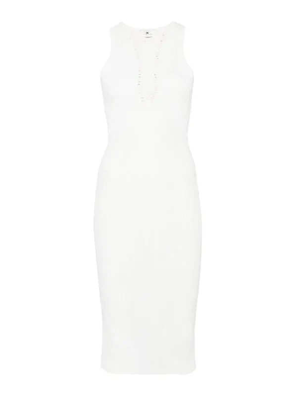 Elisabetta Franchi Robe Au Genou - Blanc - Blanc | AM55B52E2360