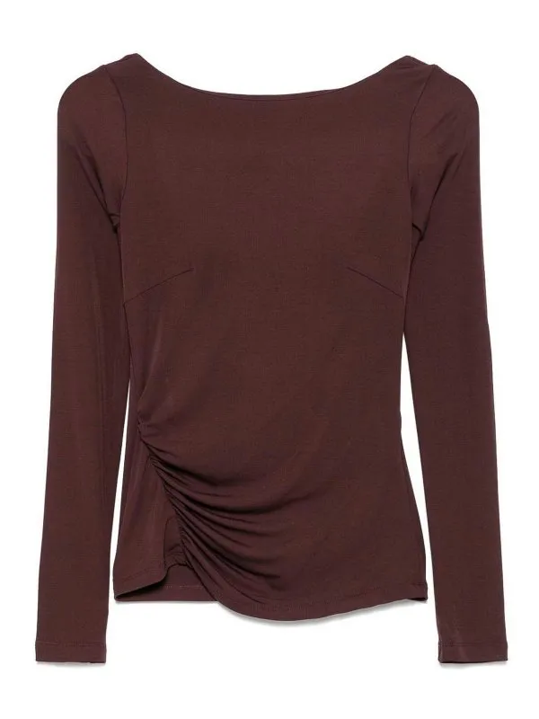 Elisabetta Franchi T-Shirt - Marron - Marron - Femme | MD01352E2644