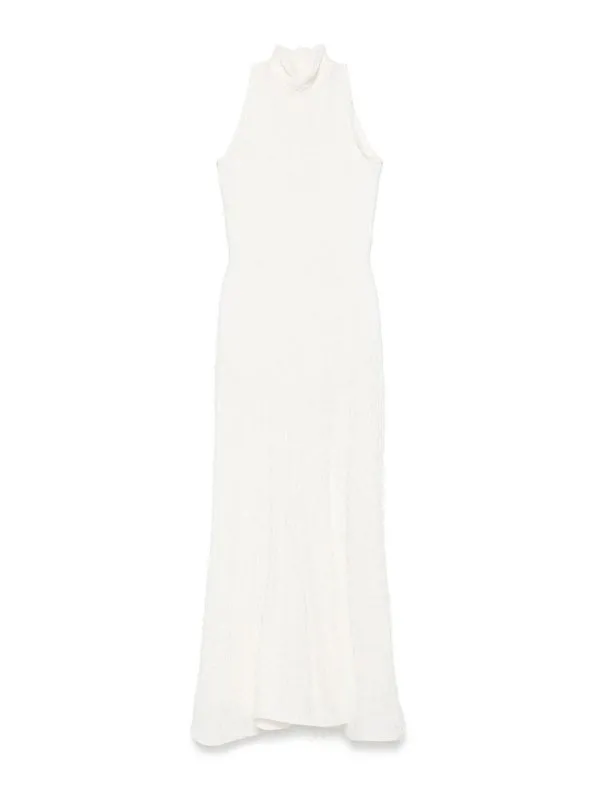 M.S.G.M. Maxi Robe - Blanc - Blanc - Femme | 3842MDA2925731701