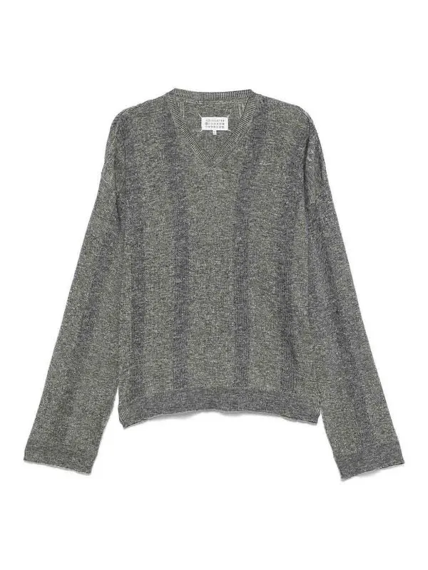 Maison Margiela Pull Col Rond - Gris - Gris | S50HN0012M13097900F