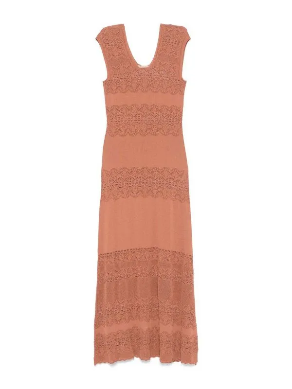 Twinset Robe Au Genou - Marron - Marron - Femme | 251TT321012368