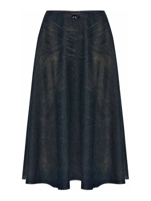 Diesel Jupe Longue - Bleu - Bleu - Femme | A18349068TE01