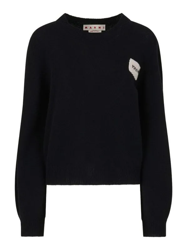 Marni Pull Col Rond - Noir - Noir - Femme | GCMD0505Q0UFX32500N99