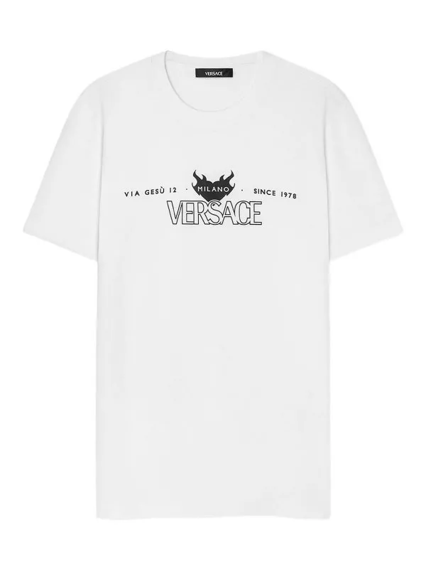 Versace T-Shirt - Blanc - Blanc - Homme | 10139441A143772W580