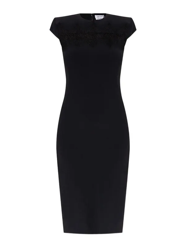 Alexander Mcqueen Robe Au Genou - Noir - Noir | 830138QEAAA1000