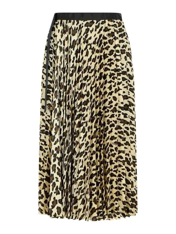 Sacai Jupe Midi - Beige - Beige - Femme | 7904051 | thebs.com