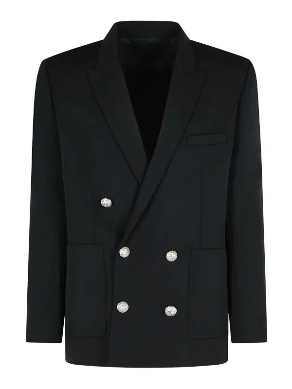 Balmain Blazer - Noir - Noir - Homme | FH1SG160WC090PA