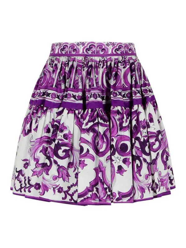 Dolce & Gabbana Jupe Midi - Violet - Violet | F4CB1THH5EQI23TN