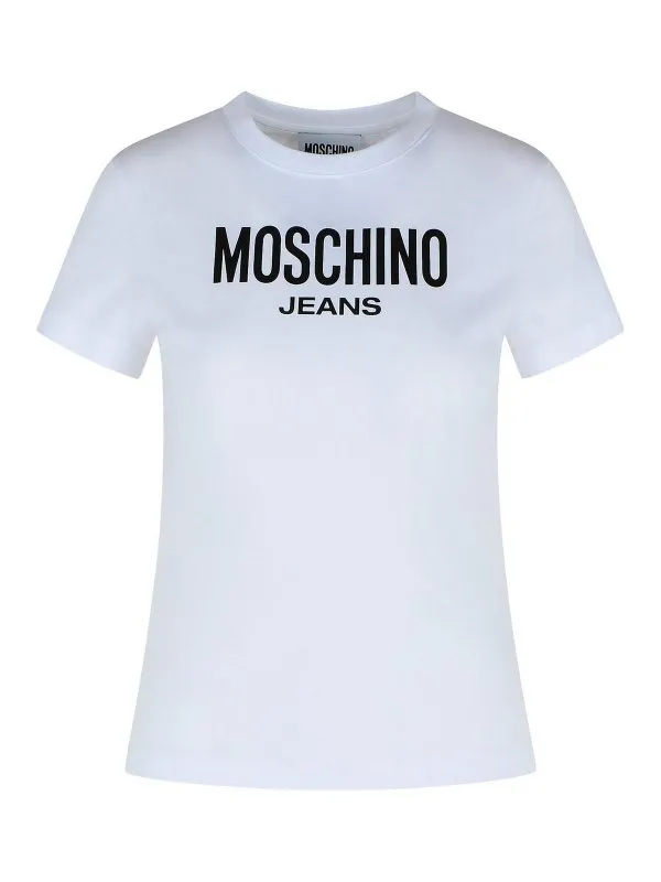 Moschino Jeans T-Shirt - Blanc - Blanc - Femme | K1J071882367001