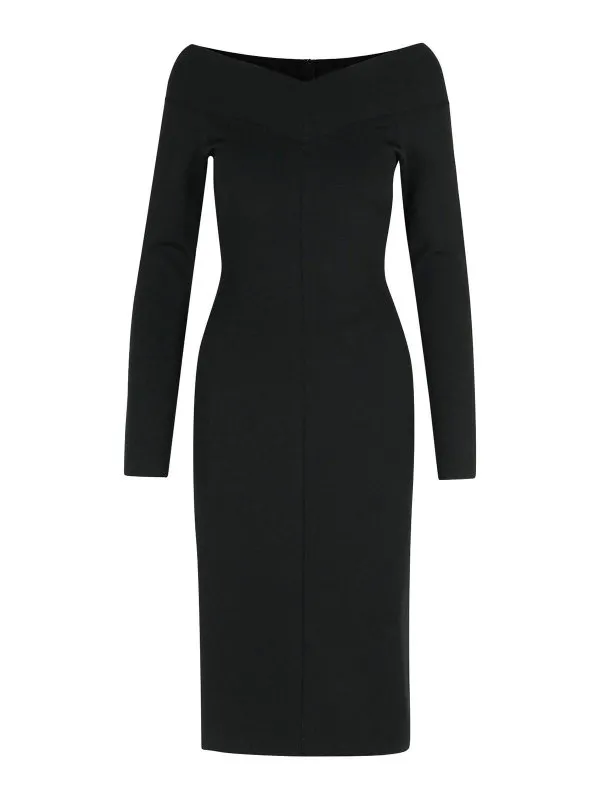 Stella Mccartney Robe Au Genou - Noir - Noir | 6K10423S25431000