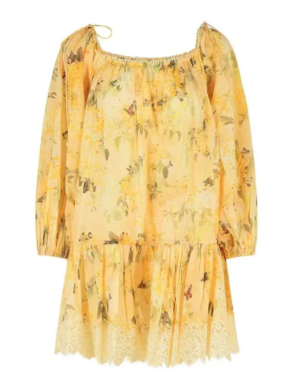 Zimmermann Robe Au Genou - Jaune - Jaune - Femme | 3214DSS255YELLOW