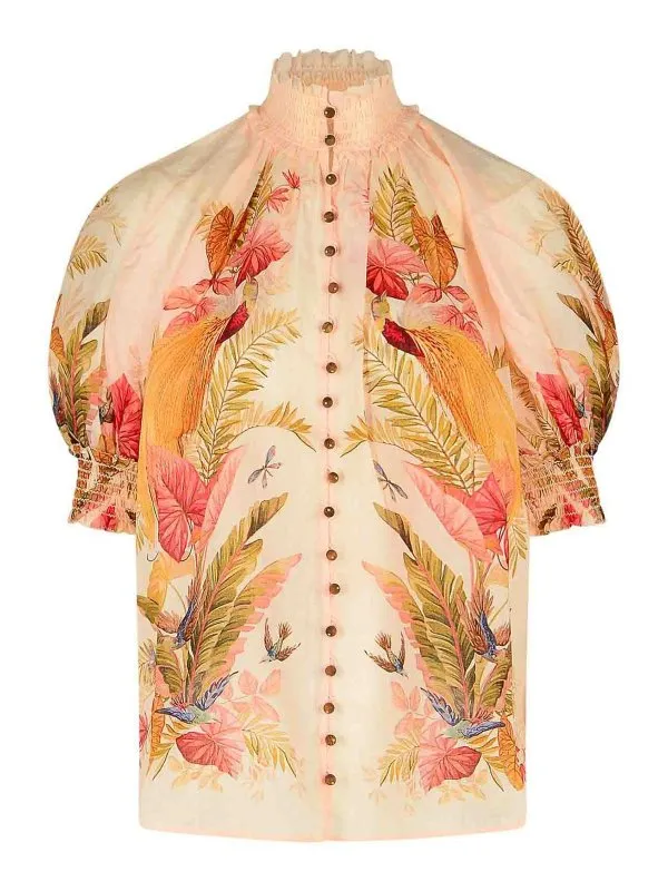 Zimmermann Blouse - Crème - Crème - Femme | 4556TSS253CREAMPALM