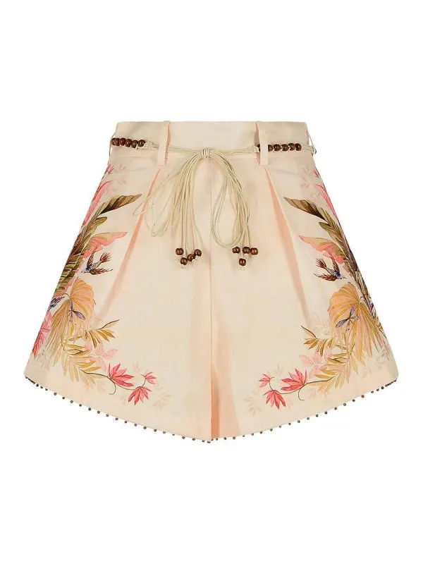Zimmermann Short - Crème - Crème - Femme | 4557ASS253CREAMPALM