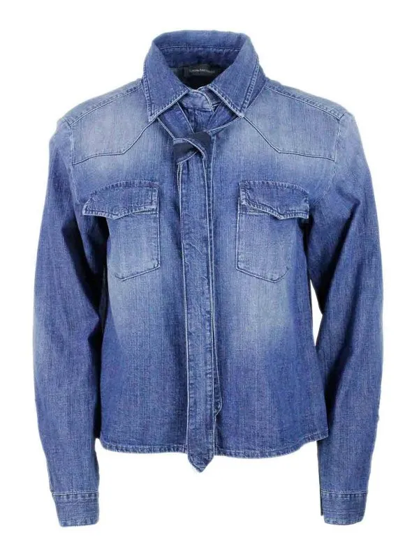 Lorena Antoniazzi Chemise - Délavé - Délavé | A2460CA06A0575