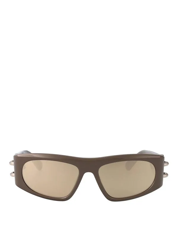 Alexander Mcqueen Lunettes De Soleil - Marron - Marron | AM0471S004