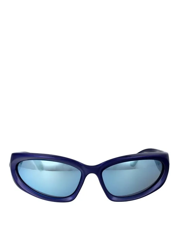 Balenciaga Lunettes De Soleil - Bleu - Bleu - Homme | BB0157S009