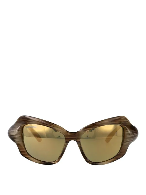 Balenciaga Lunettes De Soleil - Marron - Marron | BB0353S003