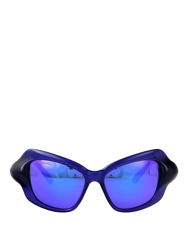 Balenciaga Lunettes De Soleil - Bleu - Bleu - Femme | BB0353S004