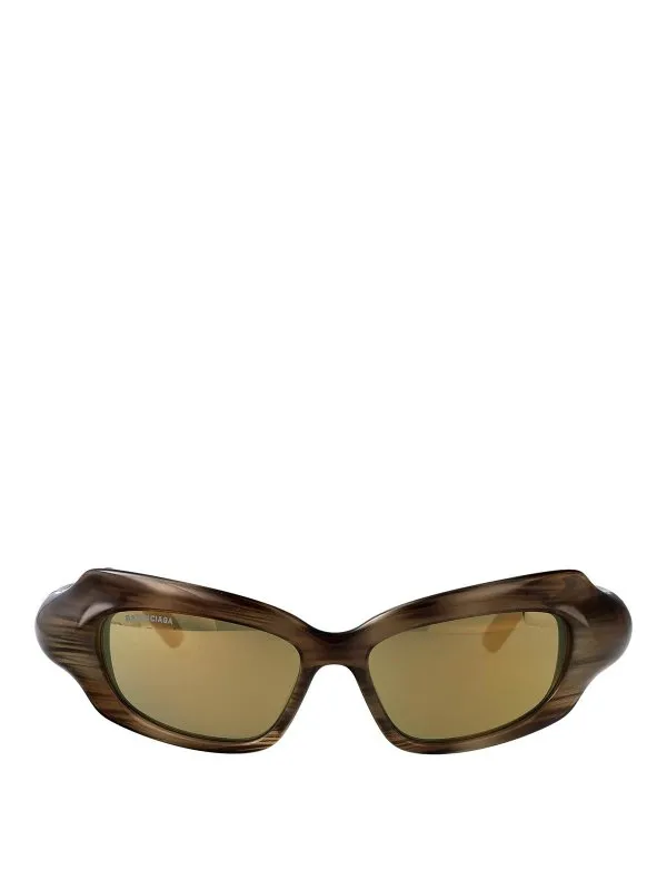 Balenciaga Lunettes De Soleil - Marron - Marron | BB0354S003