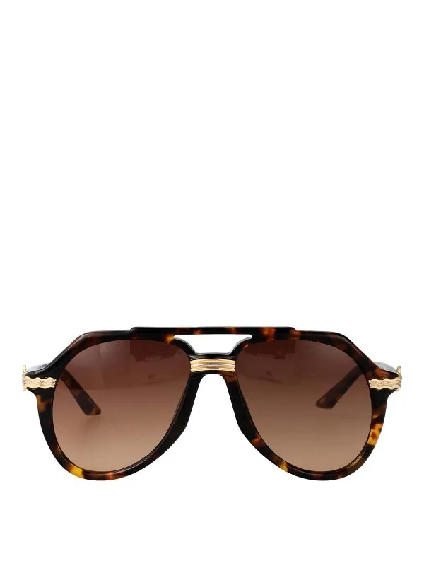 Casablanca Lunettes De Soleil - Marron - Marron | EW02302HAVANA