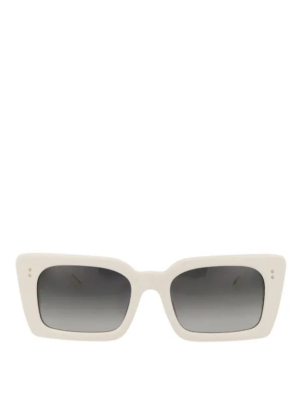 Linda Farrow Lunettes De Soleil - Blanc - Blanc | LFL1297C7SUN7