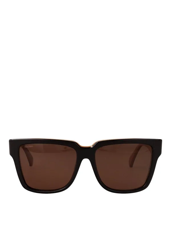 Max Mara Lunettes De Soleil - Marron - Marron - Femme | MM007850N