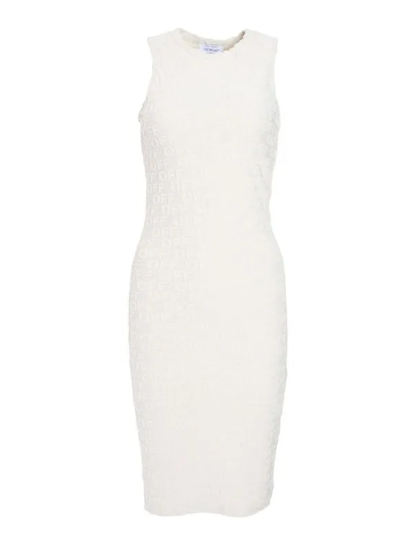 Off-White Robe Au Genou - Blanc - Blanc | OWDB54TS25JER0010100