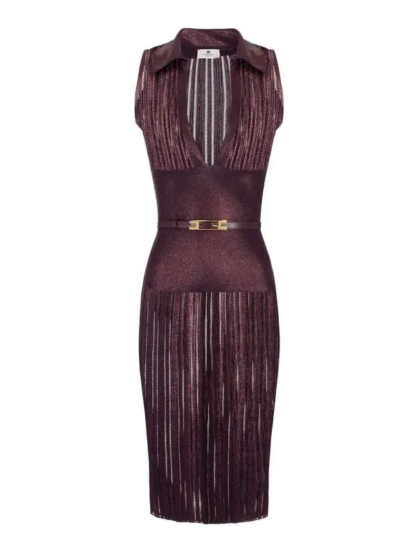 Elisabetta Franchi Robe Au Genou - Rouge - Rouge | AM21Q56E2EA4