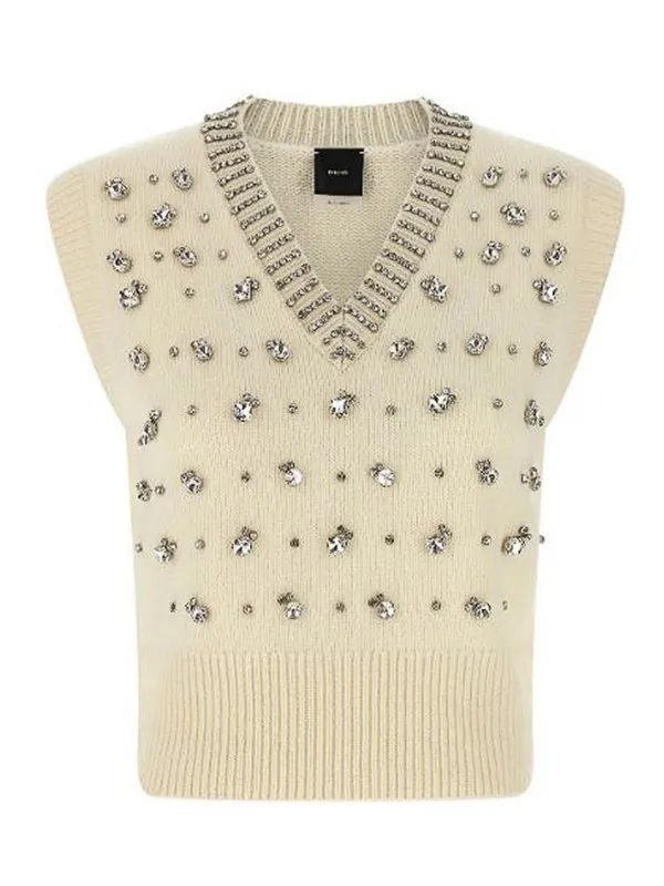 Pinko Gilet - Blanc - Blanc - Femme | PONZIANE105639A2TRZ13