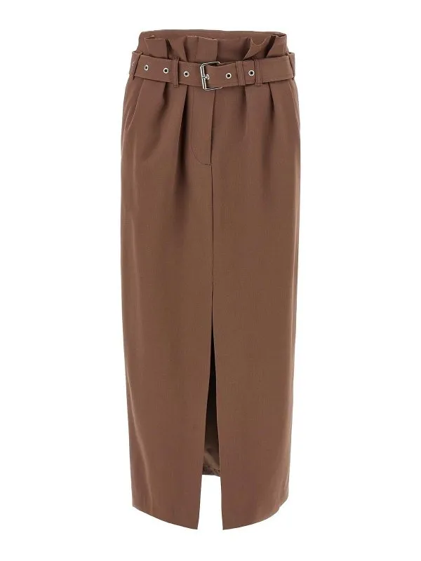 Dries Van Noten Jupe Midi - Marron - Marron | 251010816117681E15