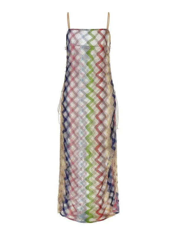 Missoni Maxi Robe - Multicolore - Multicolore | MS25SQ1LBR012SSM9QN