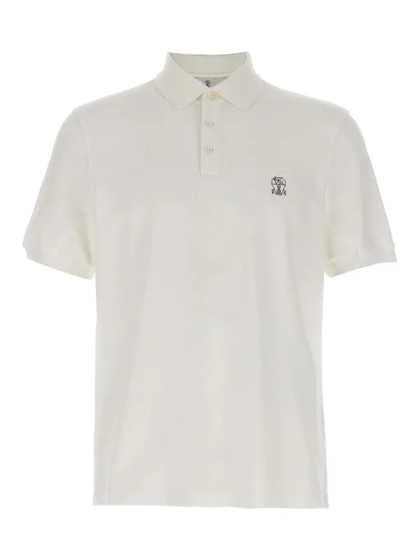 Brunello Cucinelli Polo - Blanc - Blanc - Homme | ME8548770CBH20