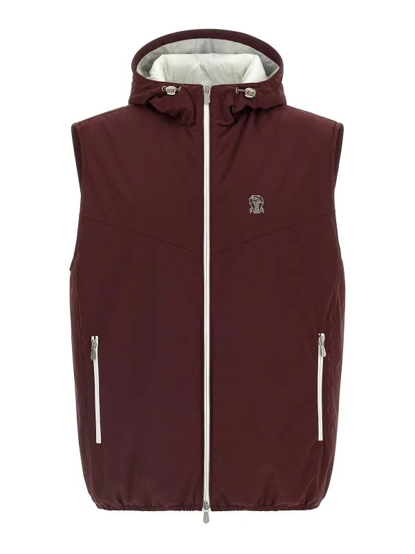 Brunello Cucinelli Blouson Rembourré - Rouge Brun | MM49A7432GC1045