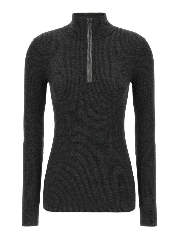 Brunello Cucinelli Cardigan - Gris - Gris - Femme | M14817604C055