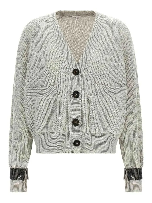 Brunello Cucinelli Cardigan - Gris - Gris - Femme | M12723306C2719