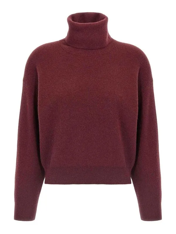 Brunello Cucinelli Pull Col Roulé - Rouge Brun | M16129313C9663