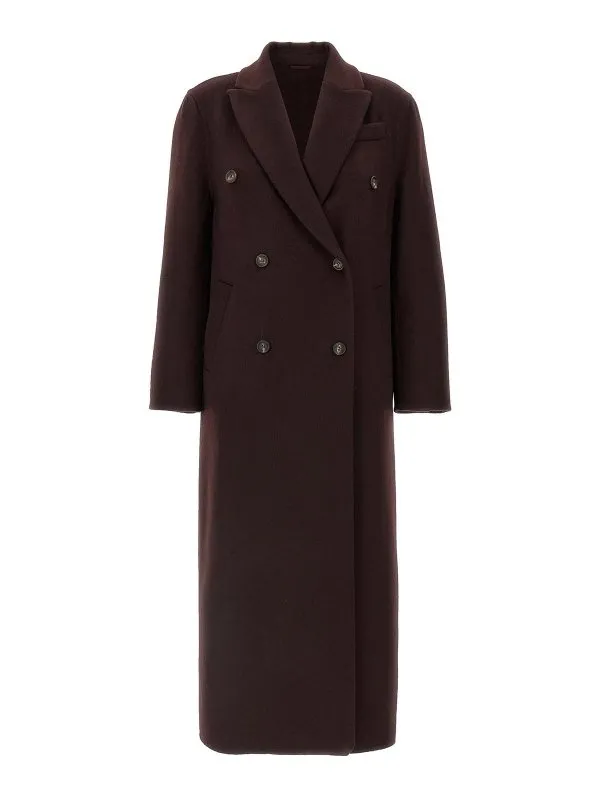 Brunello Cucinelli Manteau Court - Rouge Brun | MD5039895C4243