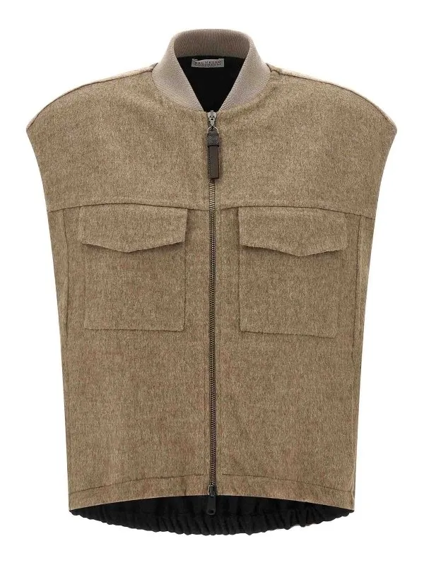Brunello Cucinelli Gilet - Beige - Beige - Femme | MD565HZ906C364