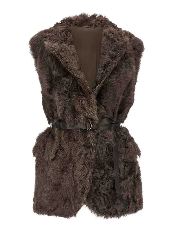 Brunello Cucinelli Gilet - Marron - Marron - Femme | MPCHK7498C4408