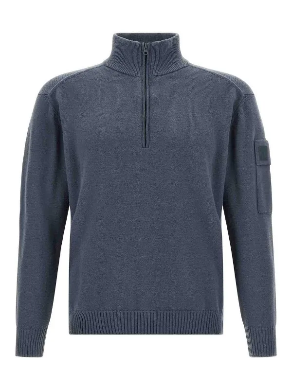 C.P. Company Cardigan - Bleu - Bleu - Homme | 19CLKN059A110427A871