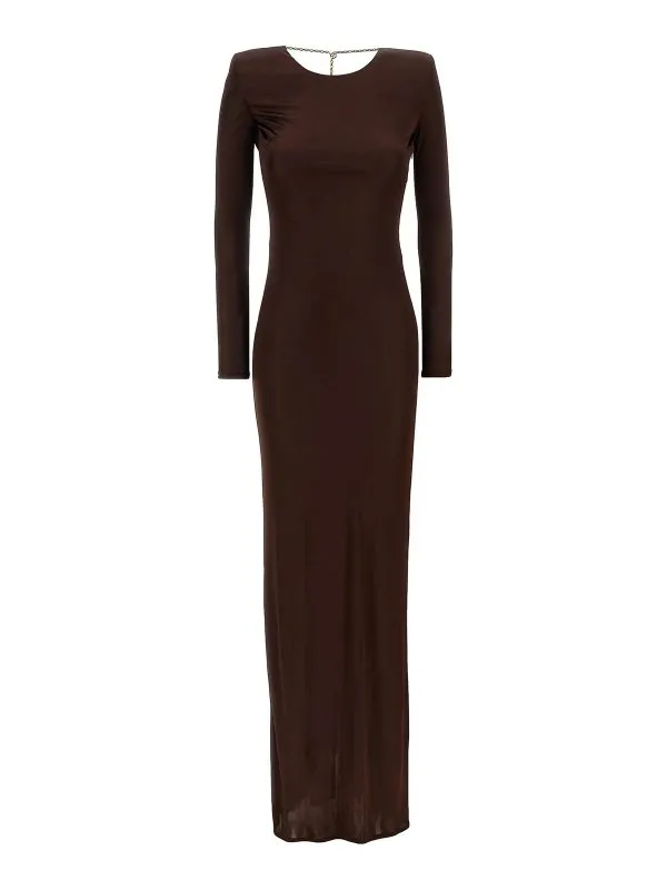 Elisabetta Franchi Maxi Robe - Marron - Marron | ABR1056E2EA3