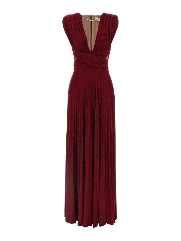Elisabetta Franchi Robe Au Genou - Rouge Brun | ABR1556E2EA5