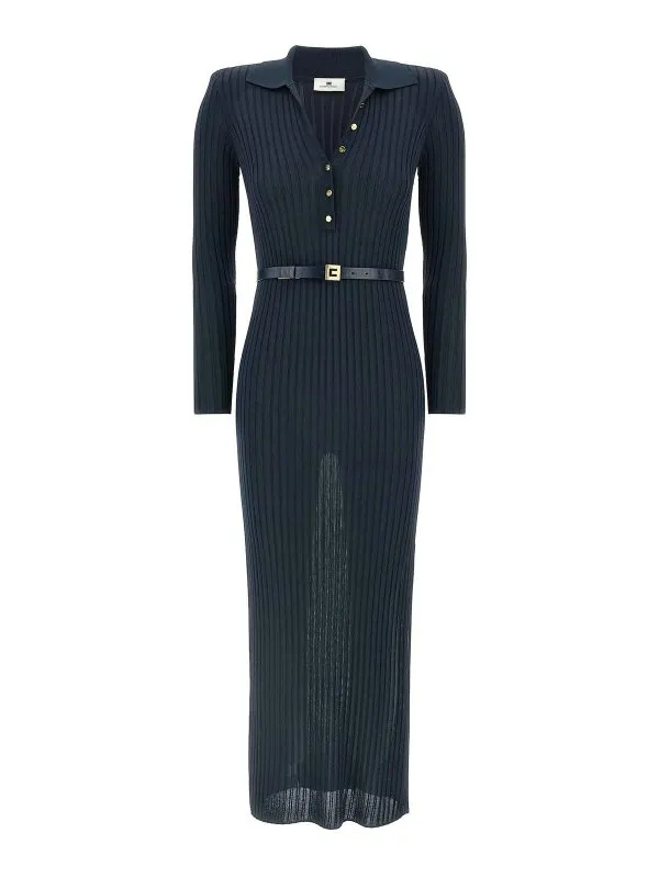 Elisabetta Franchi Robe Au Genou - Bleu - Bleu | AM17S56E2EA8