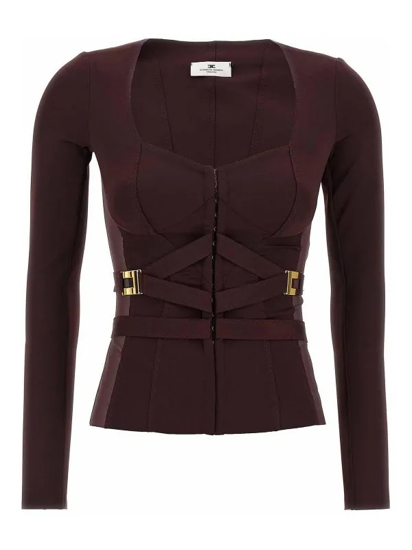 Elisabetta Franchi Blazer - Rouge Brun - Rouge Brun | GI16056E2EA4