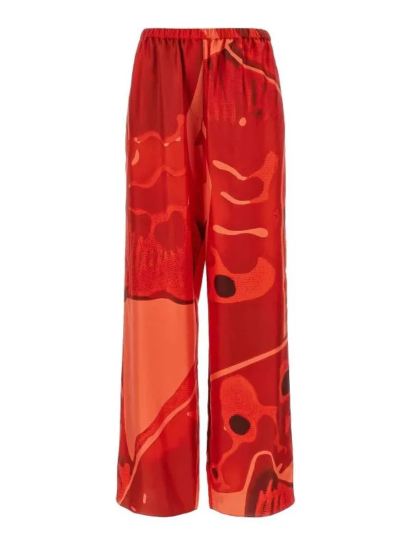 Ferragamo Pantalons Décontractés - Rouge | 783412CORALNEWRED