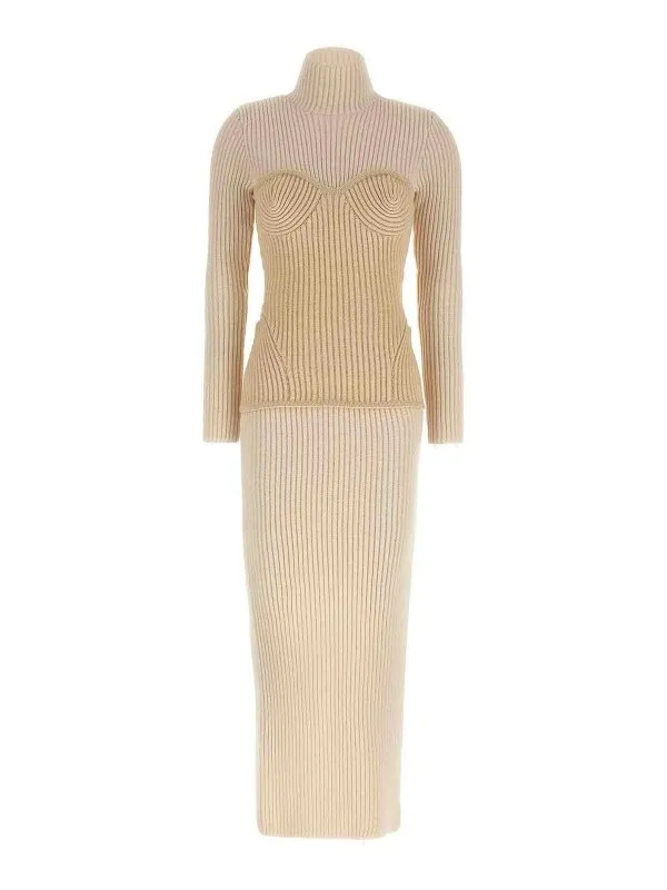 Jean Paul Gaultier Robe Au Genou - Blanc | 2503WDR005K0010103